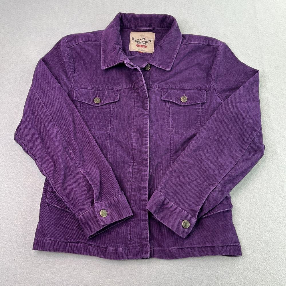 Steve and Barry's Women's XL Plum Purple Corduroy Short Fitted Waist Jacket